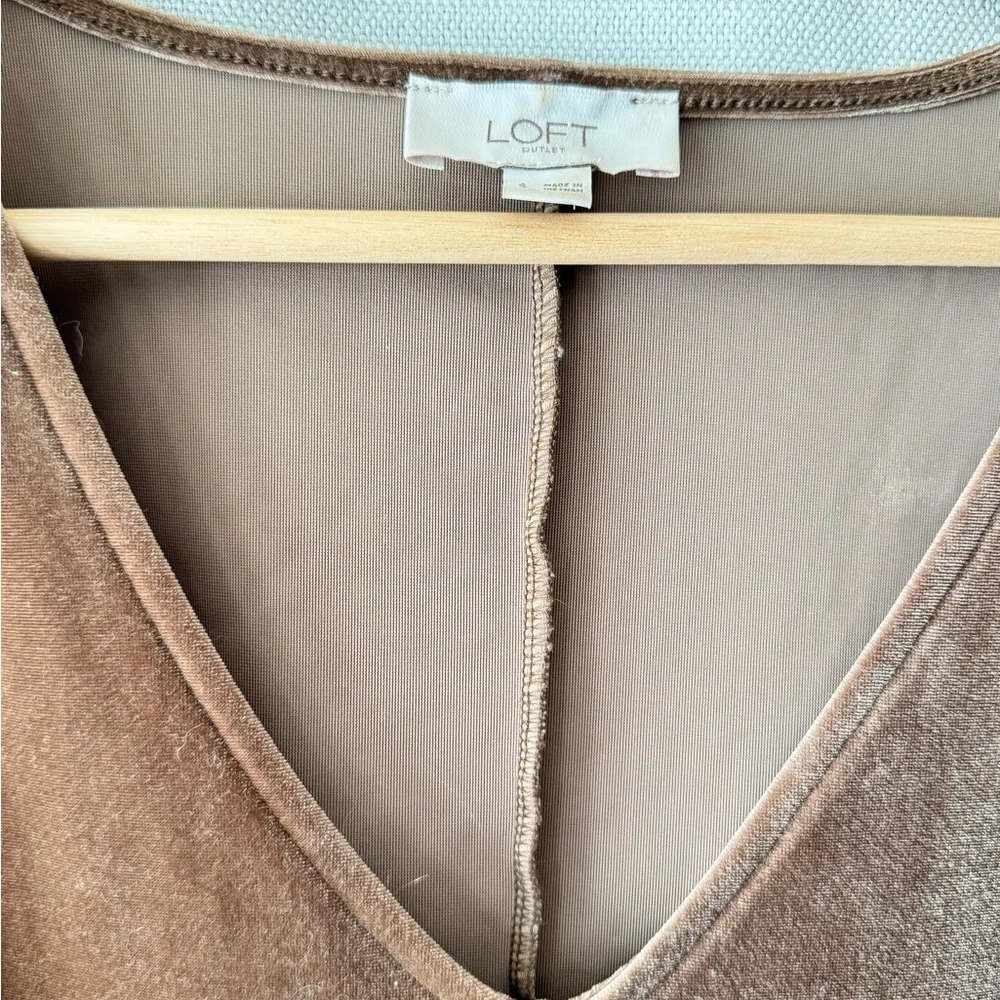 LOFT Pink Puff Sleeve Blouse with Long Sleeves